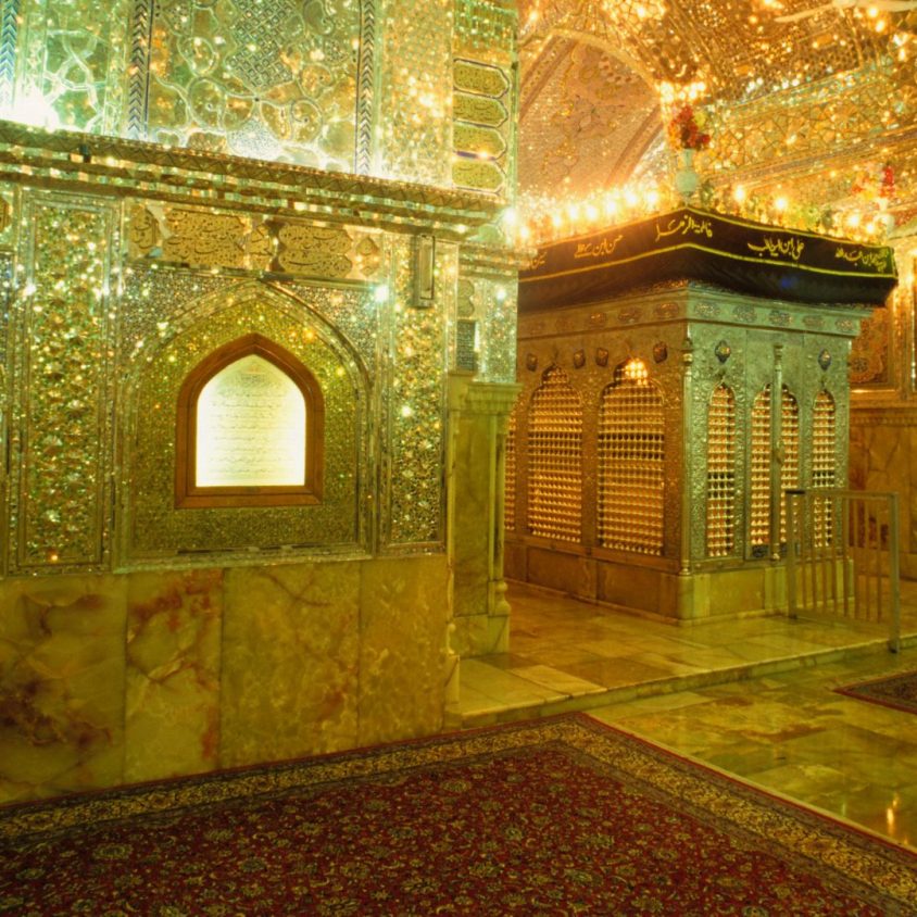 Inside Shiraz's Sayyed Mir Ahmad mausoleum, Iran