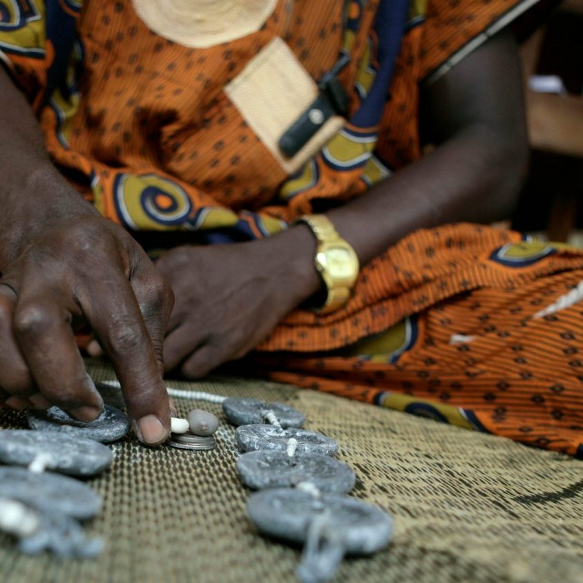 A fortune teller in Benin, West Africa