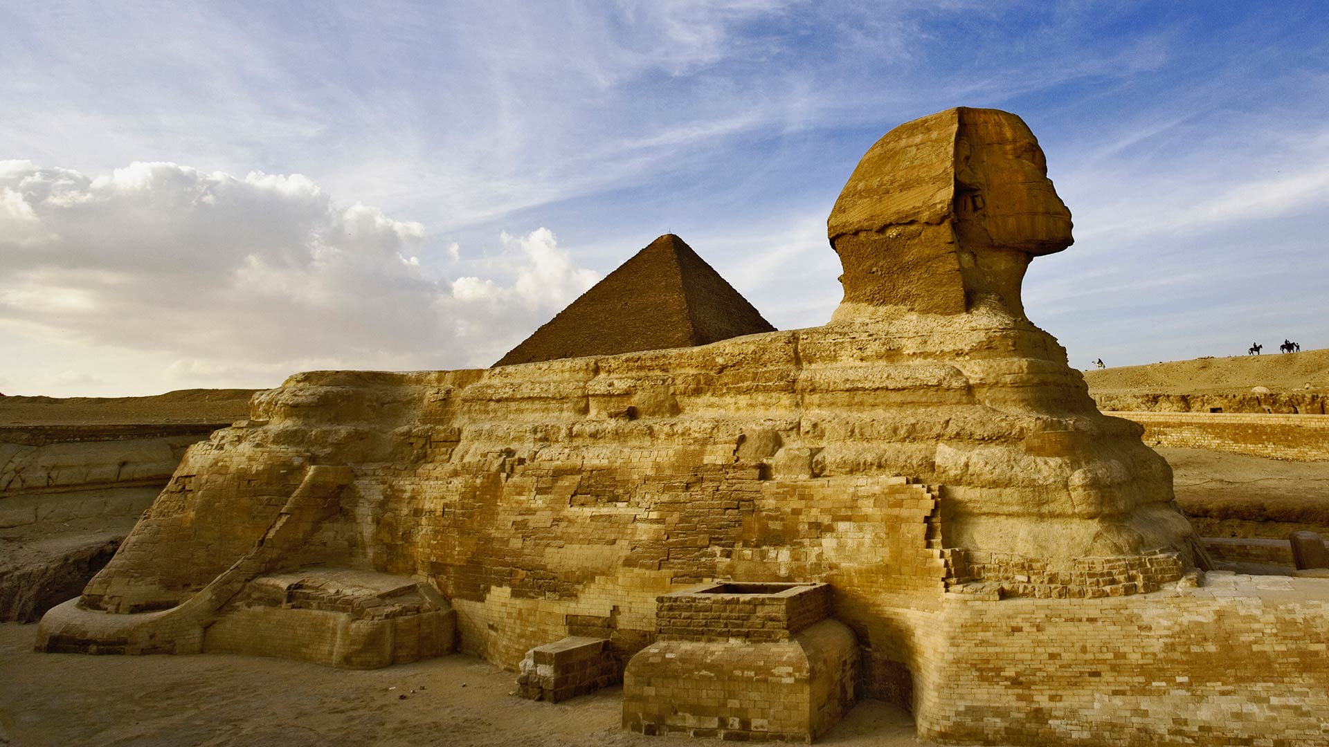 The Great Sphinx of Giza near modern day Cairo, Egypt
