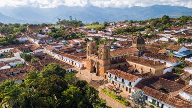 View over the colonial town of Barichara, Colombia
