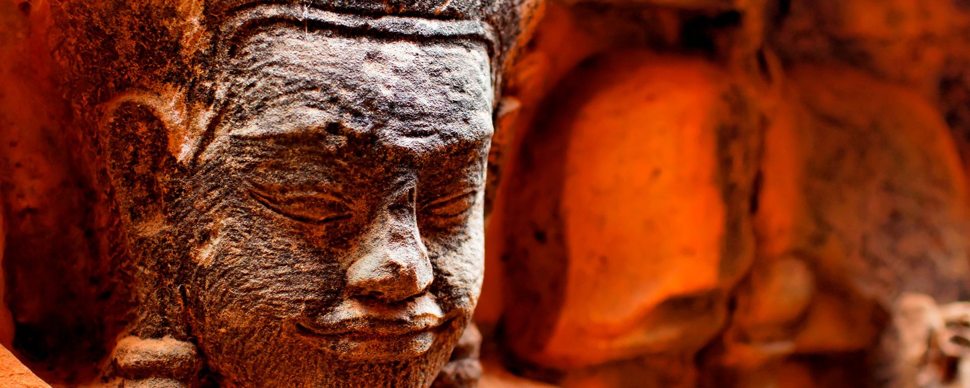 Close up of statue in Angkor Wat, Cambodia