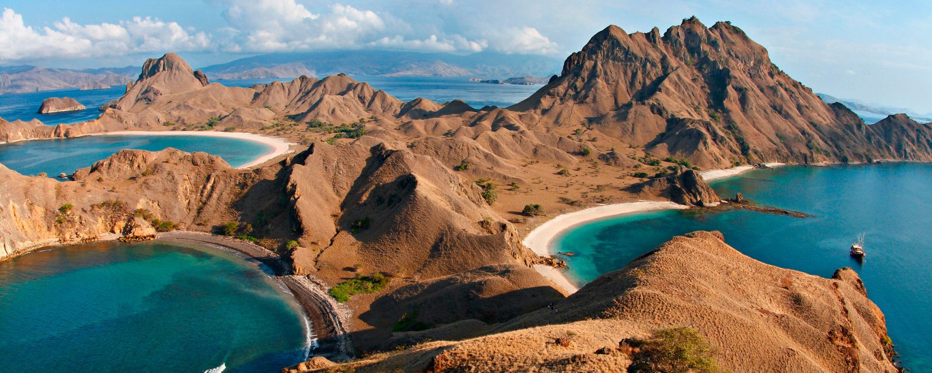 View from atop Padar Island in Komodo National Park, Indonesia