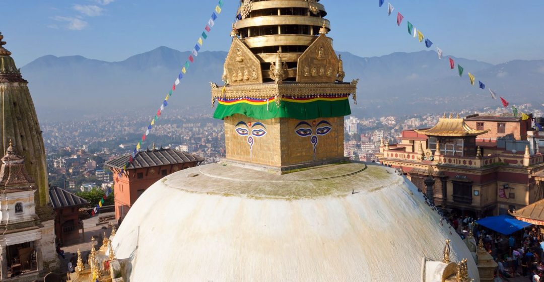 Swayambhunath Buddhist Stupa or Monkey Temple, Kathmandu, Nepal