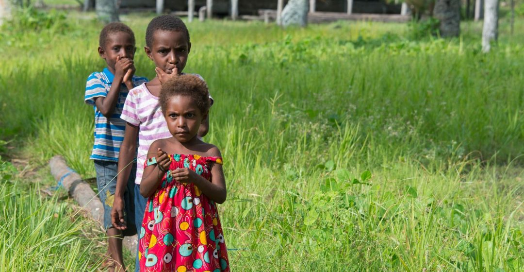Village children in Papua New Guinea's Sepik River area
