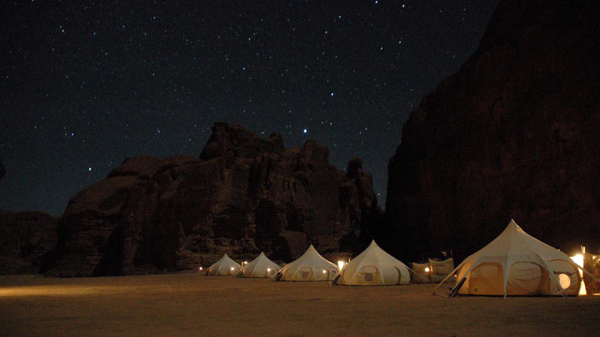 Warda Camp on the Ennedi Massif in the Sahara Desert offers amazing stargazing, Chad.