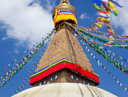 Boudhanath Stupa in the Kathmandu Valley, Nepal