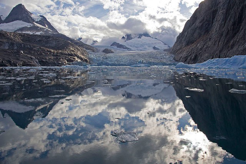 Glaciers in Greenland.