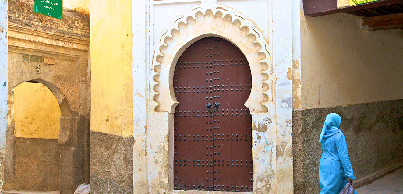 Woman In Traditional Costume, Medina, Fez, Morocco, North Africa