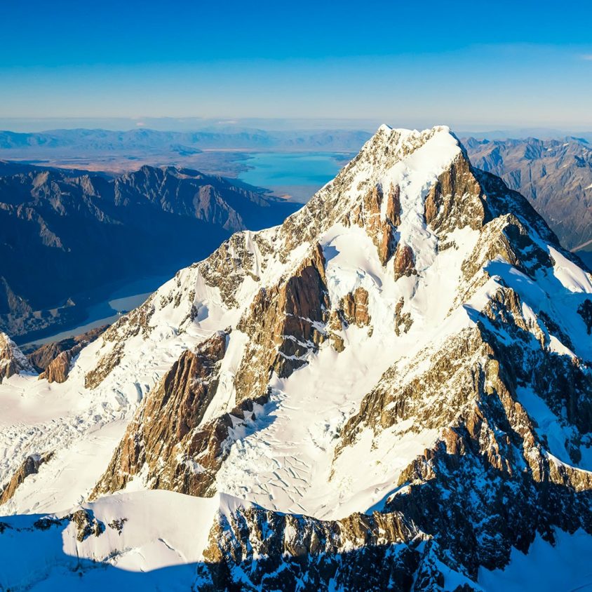 Aerial view of Mount Cook, New Zealand