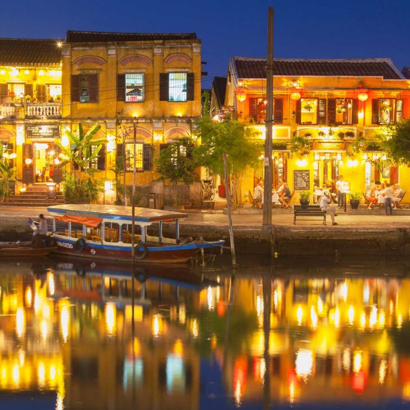 Hoi An at dusk, Hoi An (UNESCO World Heritage Site), Quang Nam, Vietnam