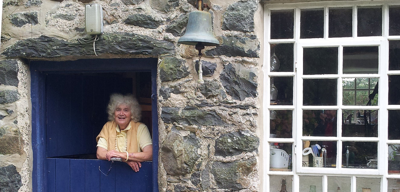 Writer Jan Morris at her home in Wales