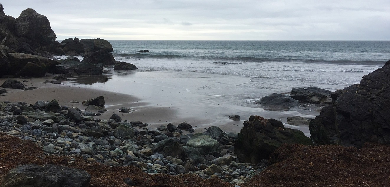 A cloudy day at Stinson Beach, California