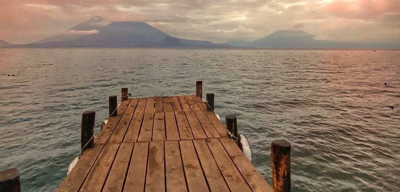 A dock on Lake Atitlan, Guatemala