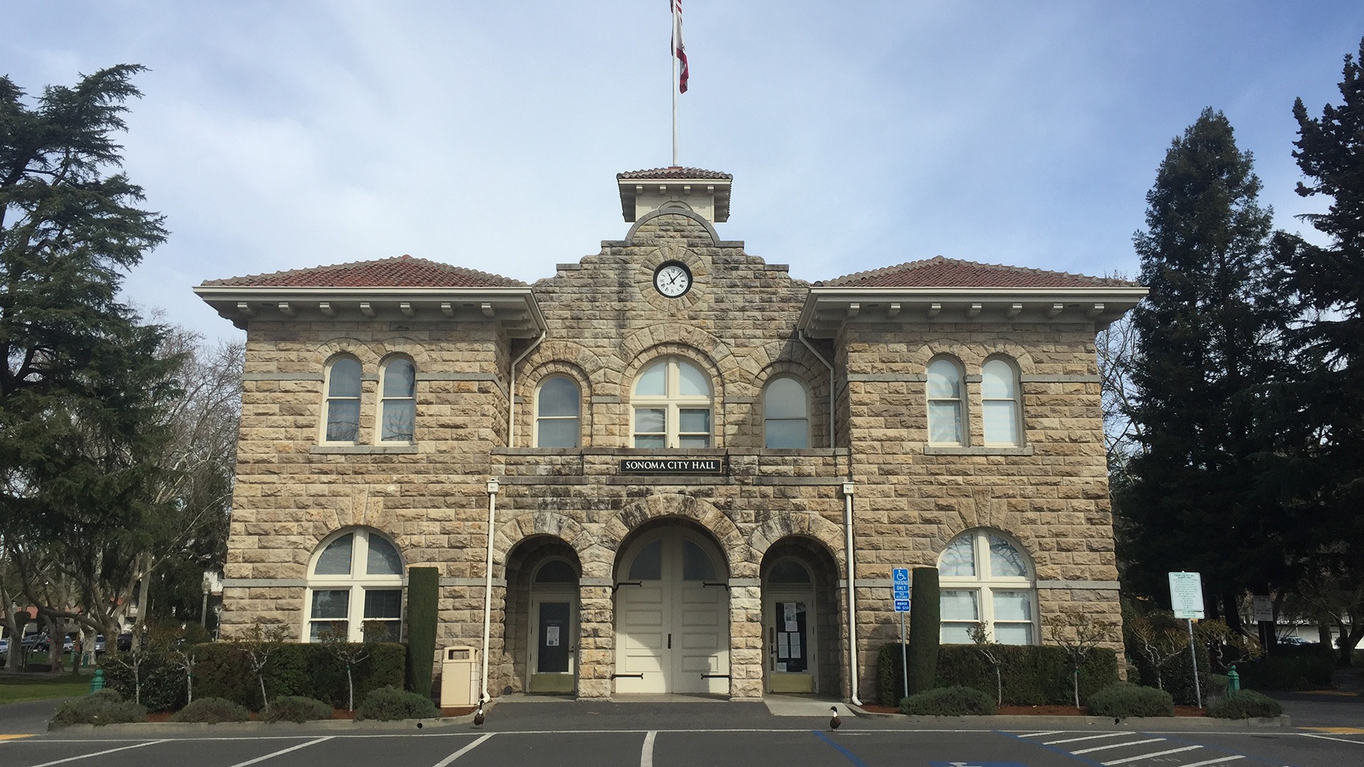 Town hall building in Sonoma, California