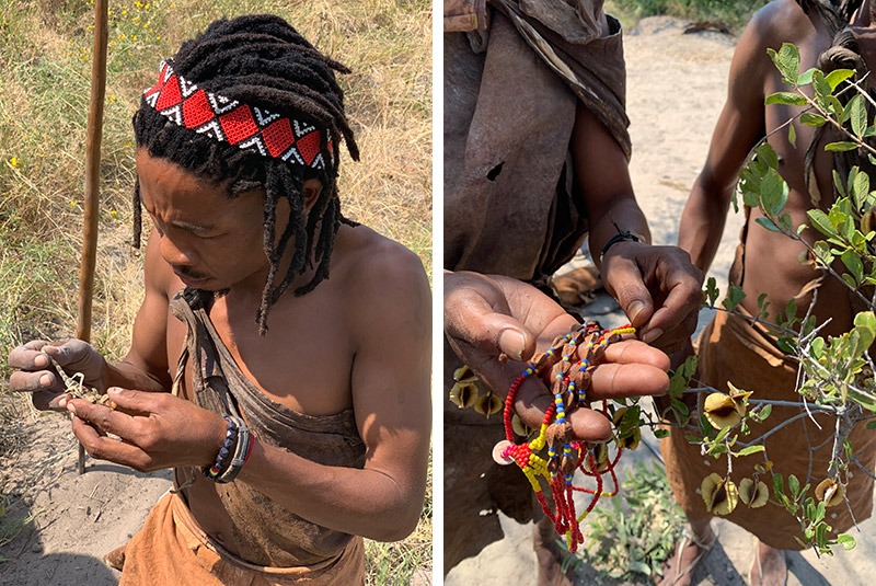 Meeting the local San tribe in the Makgadikgadi Pans, Botswana