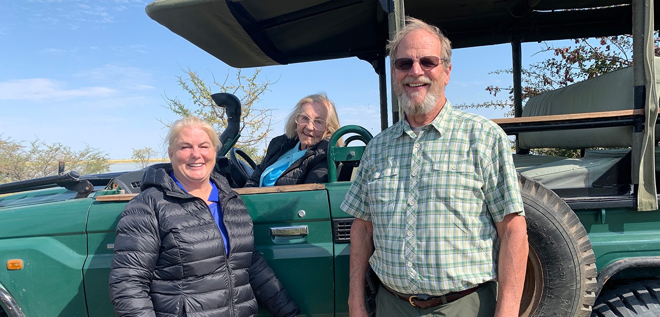 The Bert family on safari in Botswana