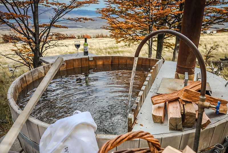 Awasi Patagonia bathtub with a view, Chile