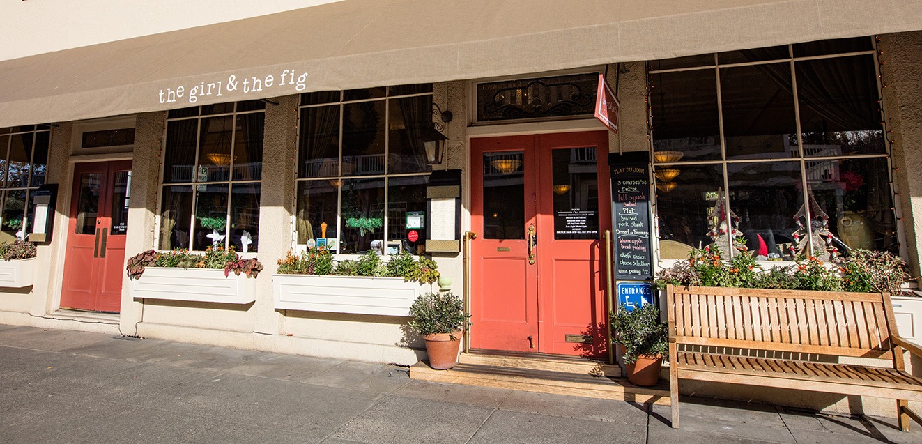 Entrance to The Girl and the Fig in Sonoma, California