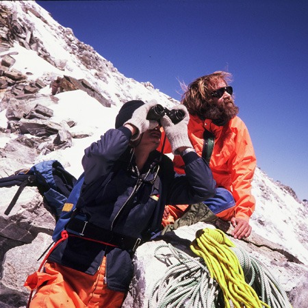 GeoEx's Al Read mountain climbing in the Himalaya
