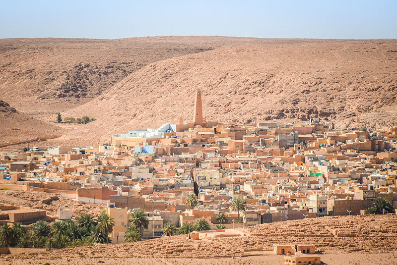 Ghardaia minaret and town, Algeria