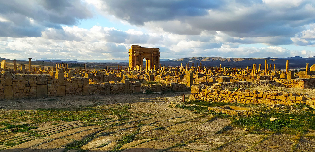 Roman ruins at Timgad in Algeria