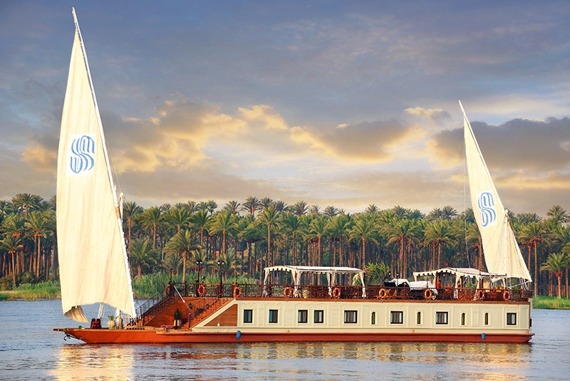 Sonesta Amirat Dahabeya cruising the Nile, Egypt
