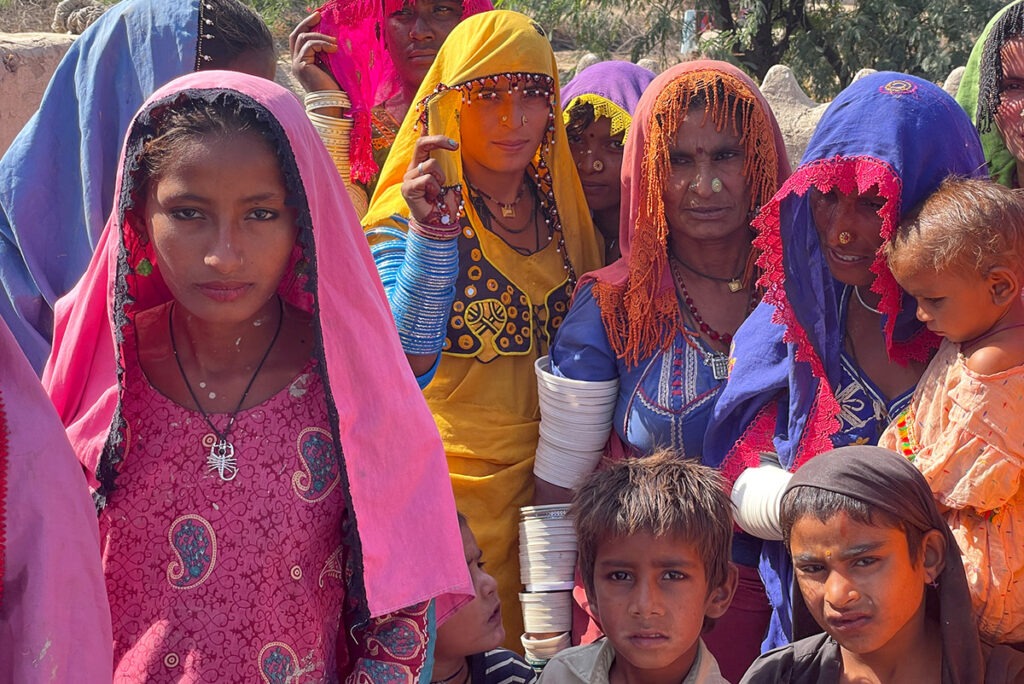 Women in the Hindu village of Marwari Got, Pakistan