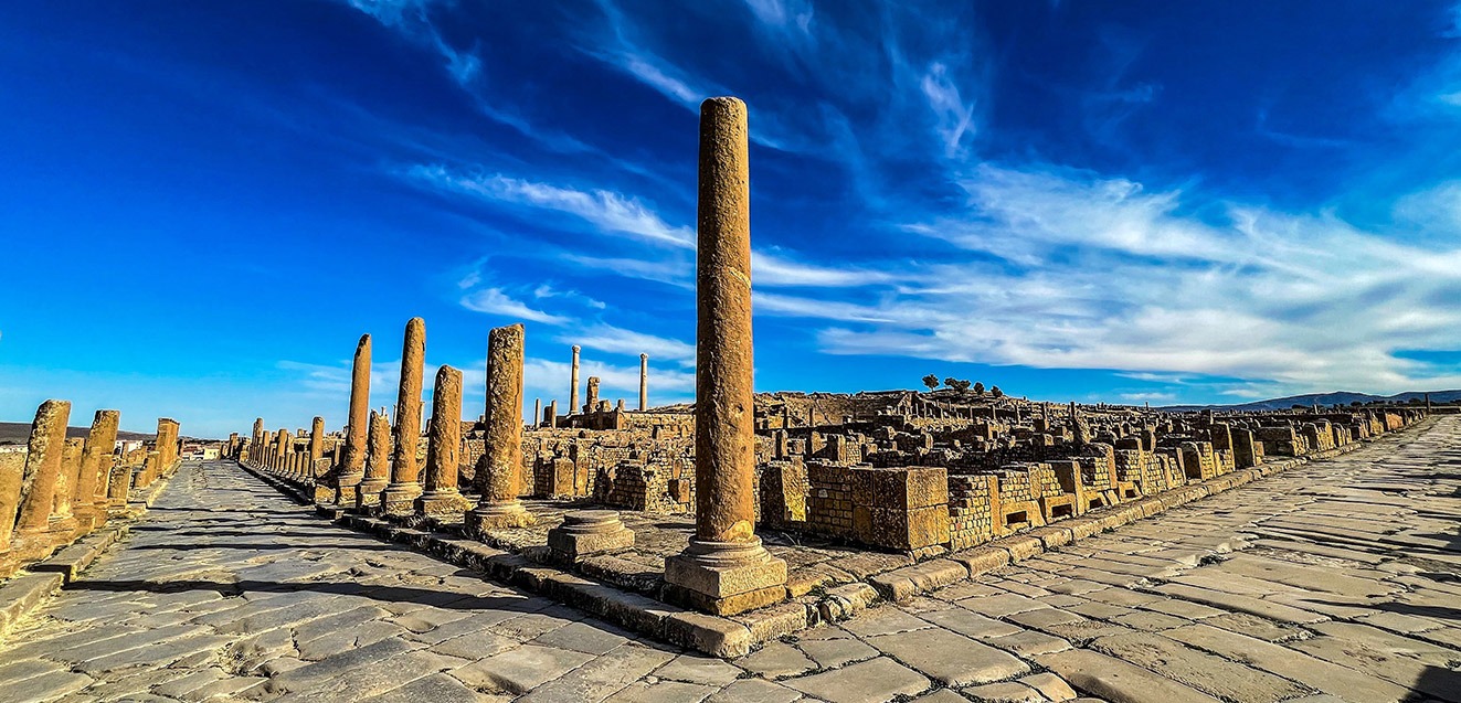 Roman ruins in Timgad, Algeria