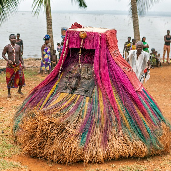 Zangbeto voodoo guardian in Bopa, Benin