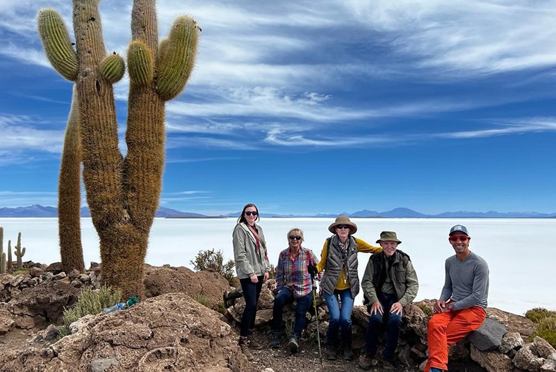 Island with cactus on the Salar de Uyuni, Bolivia