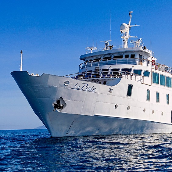 Yacht La Pinta sailing the waters of the Galapagos Islands