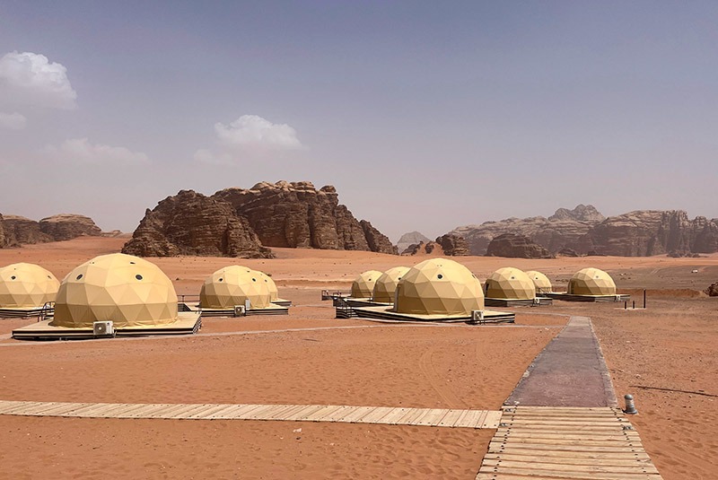 Dome tents in Wadi Rum, Jordan