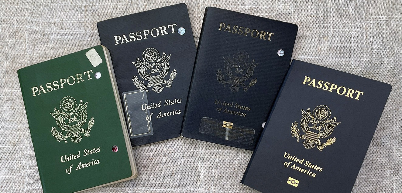 GeoEx Trip Leader Don George's passport collection