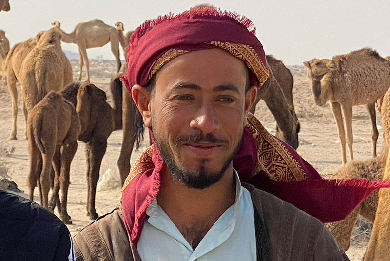 Nomadic camel herder, Iraq